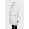 White floral down jacket