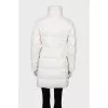 White floral down jacket