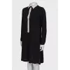Black and white silk dress