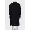 Black and white silk dress