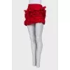 Red denim skirt with tag