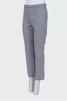 Trousers in straight fit print
