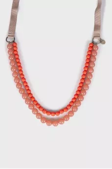 Tie pink necklace