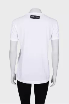T-shirt with patches and brand logo