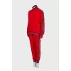 Red tracksuit with stripes