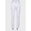 Men's white button-down jeans