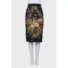 Straight skirt in print