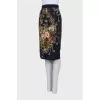 Straight skirt in print