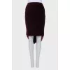 Bordeaux velor skirt