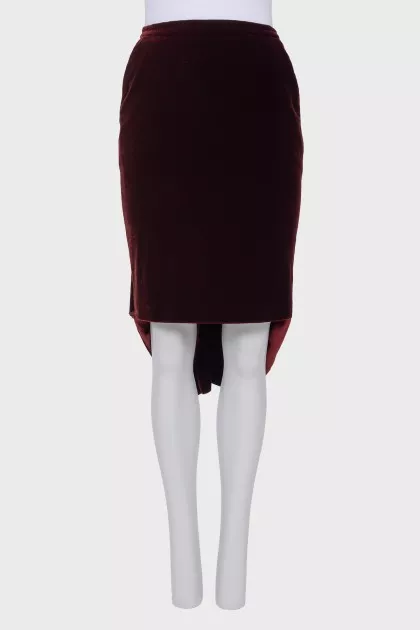 Bordeaux velor skirt