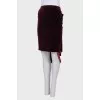 Bordeaux velor skirt
