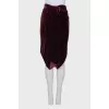 Bordeaux velor skirt
