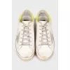 White lace-up sneakers