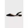 Pointed toe suede mules