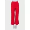 Red straight pants