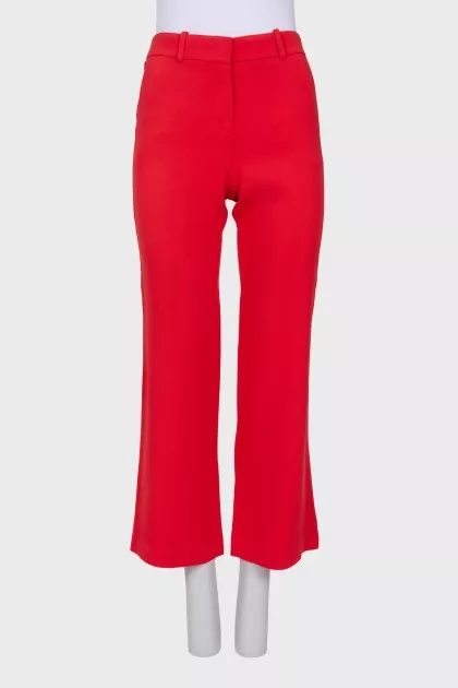 Red straight pants