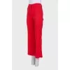 Red straight pants