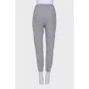 Gray pants with elastic