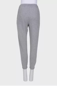 Gray pants with elastic