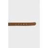 Brown leather belt