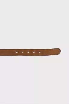 Brown leather belt