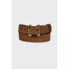 Brown leather belt