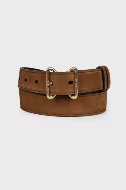 Brown leather belt
