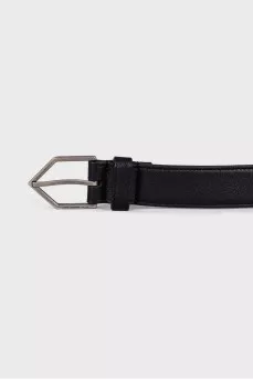 Black leather belt