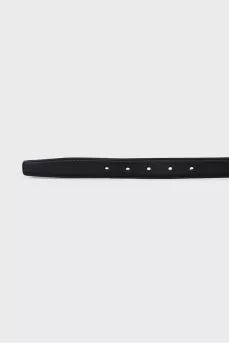 Black leather belt