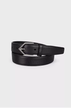 Black leather belt