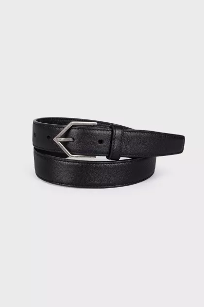 Black leather belt