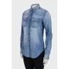Blue shirt with buttons
