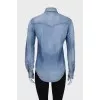 Blue shirt with buttons