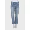 Blue button down jeans