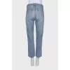 Blue button down jeans
