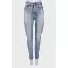 Light blue ripped effect jeans