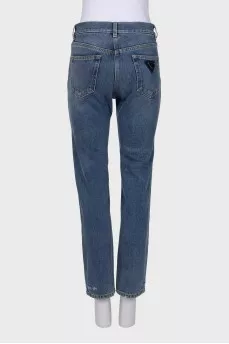 Blue high waist jeans