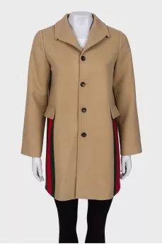 Beige shift coat