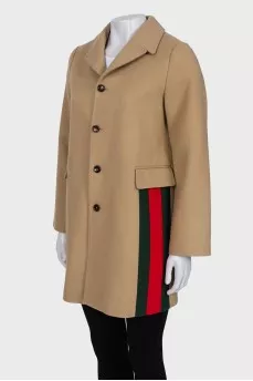 Beige shift coat