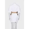 Mini dress with accent belt