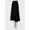 Wool midi skirt