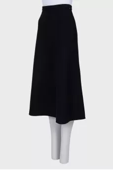 Wool midi skirt