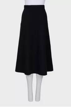 Wool midi skirt