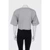 Cropped T-shirt with brand logo