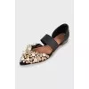 Black embellished ballerinas