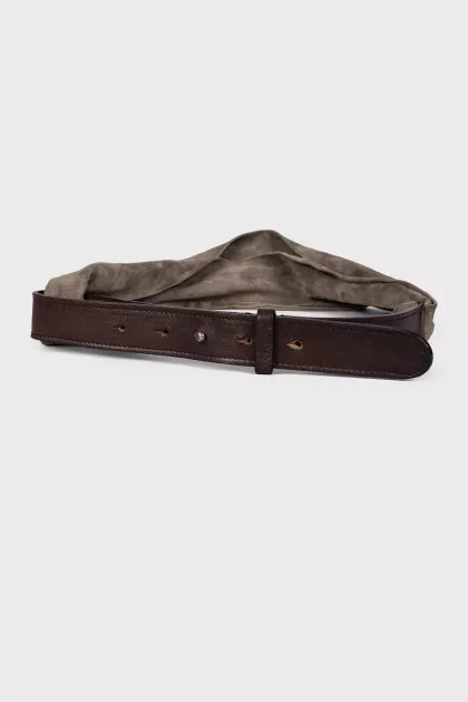 Combined leather belt
