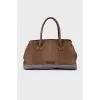 Two-tone embossed bag