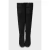 Suede high heel boots