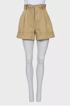 Tan high waist shorts