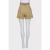 Tan high waist shorts